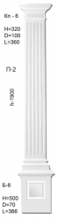 Пилястра из гипса ArtDeco П-2